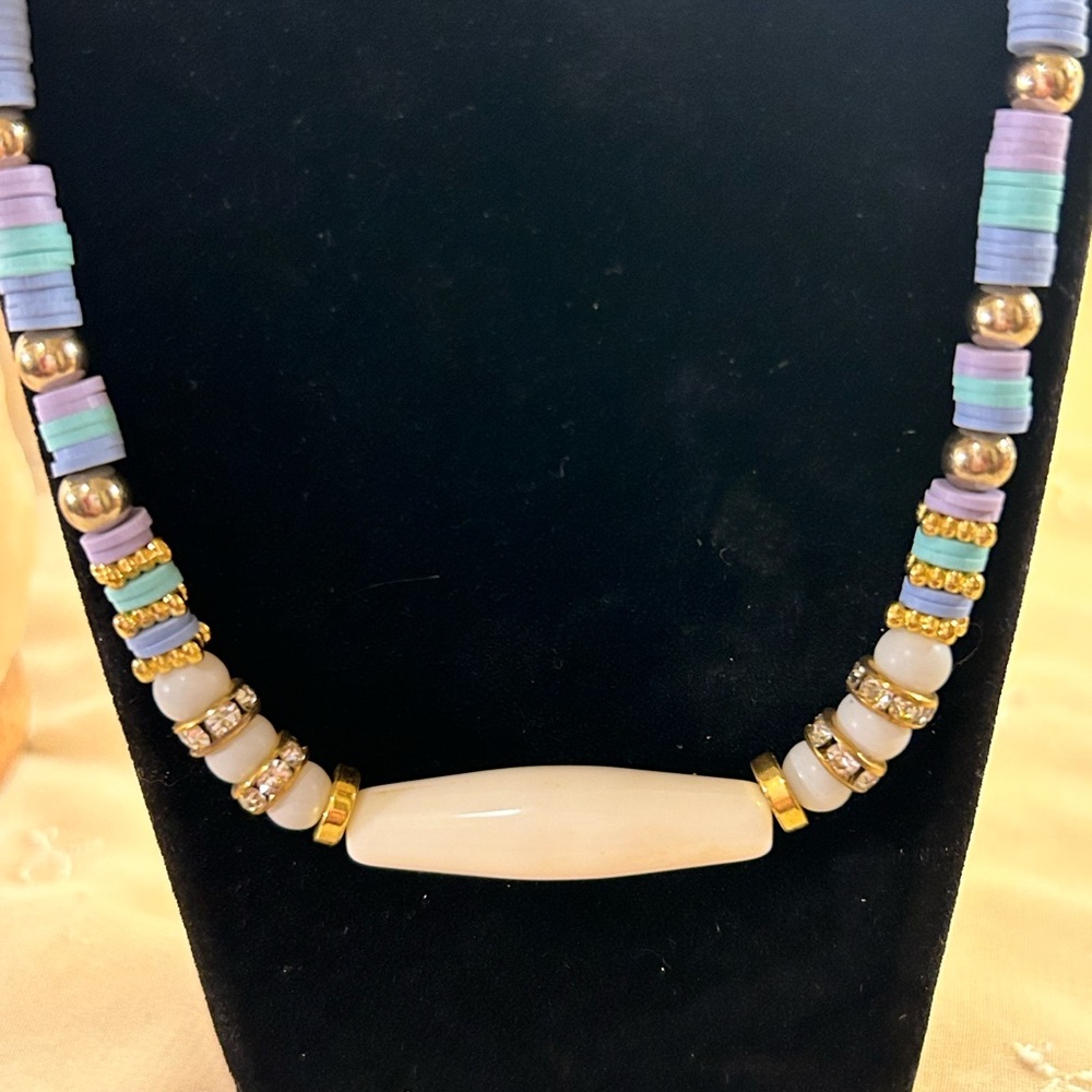 Heishi Lavender & Teal Tropigirl ll Necklace